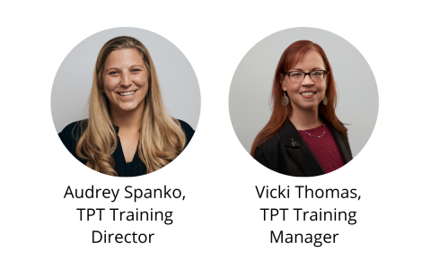 Headshots of Audrey Spanko and Vicki Thomas